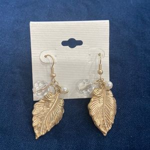 New gold leaf earrings
